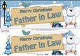 Xmas Father in Law Bear Signpost Lge Dl Easicut Decoupage