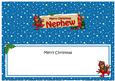 Xmas Nephew Robin Signpost Large Dl Matching Insert