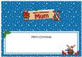 Xmas Mum Rudolph Signpost Large Dl Matching Insert
