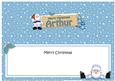 Xmas Arthur Santa Signpost Large Dl Matching Insert