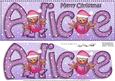 Merry Christmas Alice Robins Large Dl & 3D Decoupage