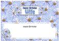 Birthday Wife Daisies Floral Large Dl Matching Insert