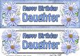Large Dl Birthday Daughter Daisies Floral 3D Decoupage