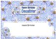 Birthday Daughter Daisies Floral Large Dl Matching Insert