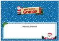 Xmas Granny Santa Signpost Large Dl Matching Insert