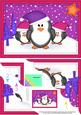 A5 Xmas Penguins Felties Scallop Corner Side Stacker