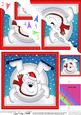 Xmas Oops Ben Polar Bear Snowball Scallop Corner Topper