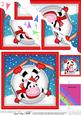 Xmas Oops Milly Moo Cow Snowball Scallop Corner Topper
