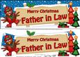Xmas Father in Law Robin Signpost Lge Dl Decoupage