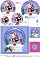 Xmas Skating Milly Moo Cow Snowglobe Circle Pyramage Topper