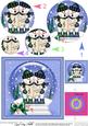 Xmas Carol Singing Snowmen Snowglobe Circle Pyramage Topper