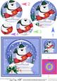 Xmas Polar Bear's Cracker Snowglobe Circle Pyramage Topper