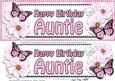 Large Dl Birthday Auntie Floral Butterflies 3D Decoupage