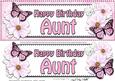 Large Dl Birthday Aunt Floral Butterflies 3D Decoupage