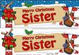 Xmas Sister Rudolph Signpost Large Dl Easicut 3D Decoupage