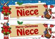 Xmas Niece Rudolph Signpost Large Dl Easicut 3D Decoupage