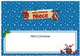 Xmas Niece Rudolph Signpost Large Dl Matching Insert