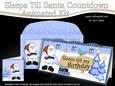 3D Xmas Santa Sleeps Till My Birthday Countdown Card