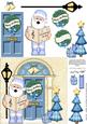 Singing Santa Christmas Door Quick Card & 3D Decoupage