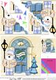 Singing Santa Christmas Door Scallop Corner Stacker