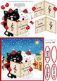Singing Cats Merry Carollers 3D Decoupage
