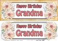 Large Dl Birthday Grandma Daisies Floral 3D Decoupage
