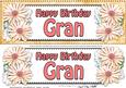 Large Dl Birthday Gran Daisies Floral 3D Decoupage