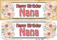 Large Dl Birthday Nana Daisies Floral 3D Decoupage