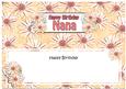 Birthday Nana Daisies Floral Large Dl Matching Insert