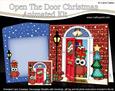 3D Xmas Owl's Present Animated Moveable Open Door Card