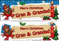 Xmas Gran & Granda Robin Signpost Lge Dl Decoupage