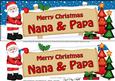 Xmas Nana & Papa Santa Signpost Lge Dl Easicut Decoupage