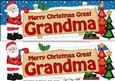 Xmas Great Grandma Santa Signpost Lge Dl Easicut Decoupage