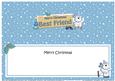 Xmas Best Friend Polar Bear Signpost Lge Dl Insert