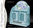 3D Daisies Perpetual Calendar Desk Set 3D Decoupage
