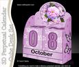 3D Rose Bouquet Perpetual Calendar Desk Set 3D Decoupage