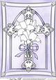 A4 Cross with Lillies