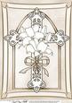 A4 Cross with Lillies
