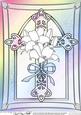 A4 Cross with Lillies