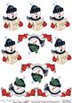 Xmas Snowmen 3D Decoupage Sheet