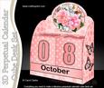 3D Floral Bouquet Perpetual Calendar Desk Set 3D Decoupage