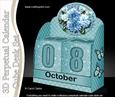 3D Pretty Blossoms Perpetual Calendar Desk Set 3D Decoupage