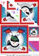 Xmas Oops Snowman Snowball Scallop Corner Topper