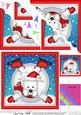 Xmas Oops Westie Dog Snowball Scallop Corner Topper
