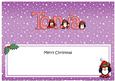 Merry Christmas Tonia Penguins Matching Large Dl Insert