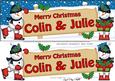 Xmas Colin & Julie Snowmen Signpost Lge Dl Easicut Decoupage