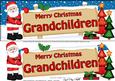Xmas Grandchildren Santa Signpost Lge Dl Easicut Decoupage