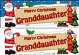 Xmas Granddaughter Santa Signpost Lge Dl Easicut Decoupage