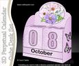 3D Spring Flowers Perpetual Calendar Desk Set 3D Decoupage