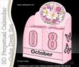 3D Summer Bouquet Perpetual Calendar Desk Set 3D Decoupage
